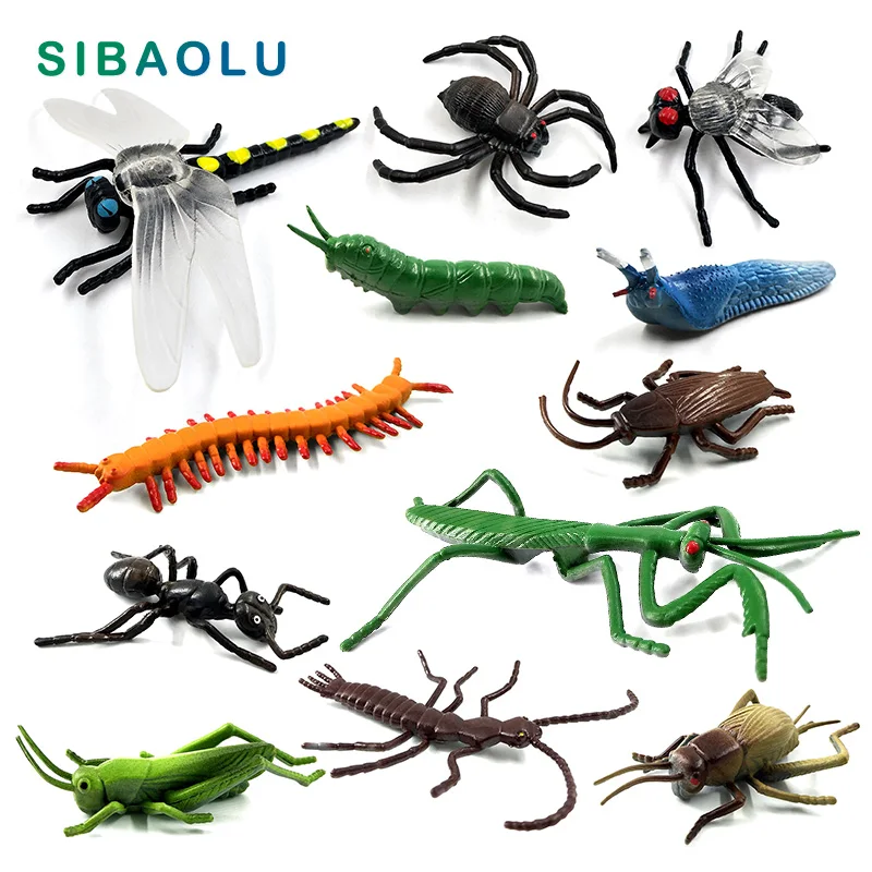

Dragonfly Beetle Spider Ant Mantis fly figurine Insect Animal model home decor miniature fairy garden decoration accessories toy