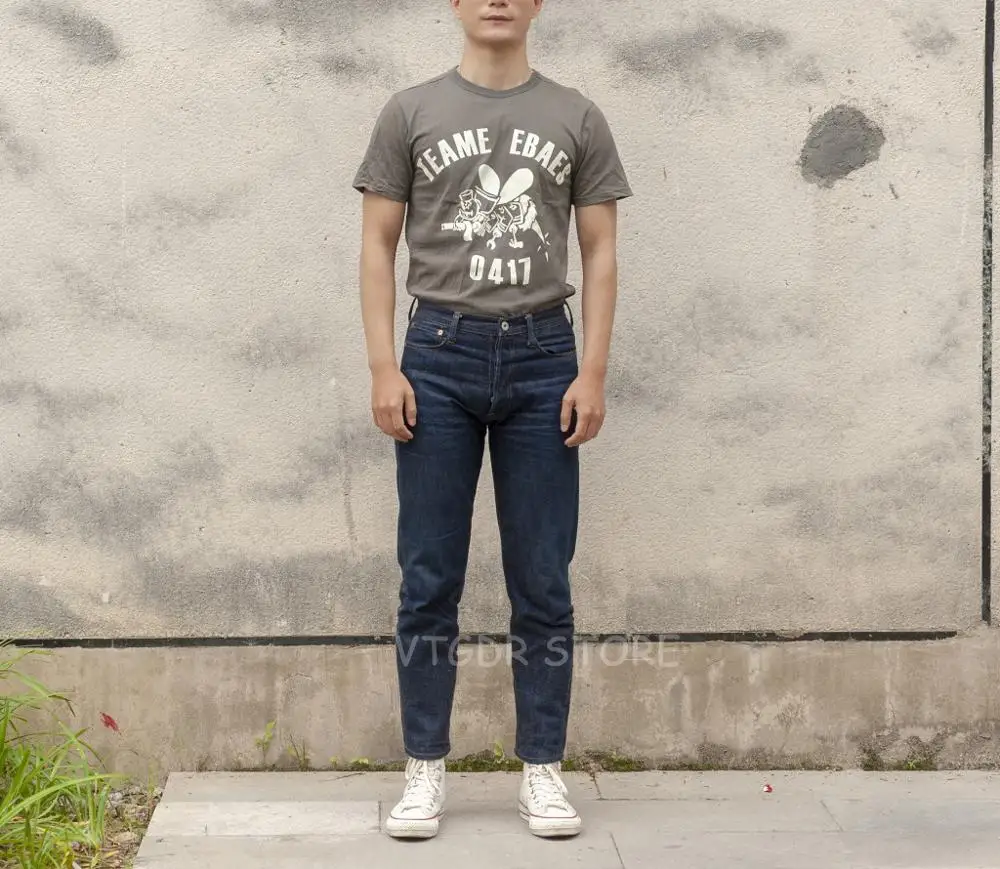 Seabee Ретро 40s графическая печать футболки Slim Fit летние винтажные футболки для мужчин