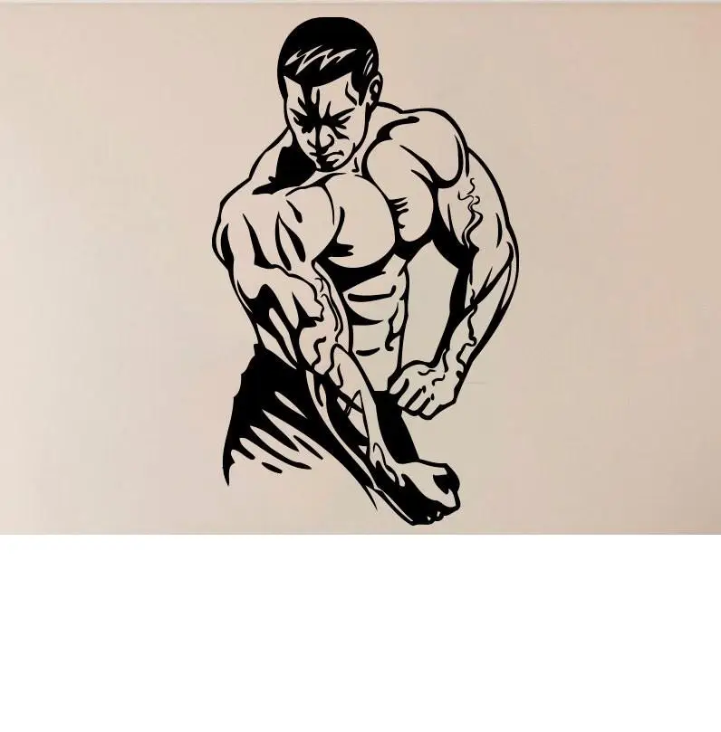 

Wall Sticker for room decor Man Bodybuilding Vinyl Decals GYM Wall Stickers