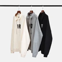 QoolXCWear high street хлопковые Толстовки FG вышивка свободная версия стоячий воротник шнурок Толстовка Мужская/Женская толстовка