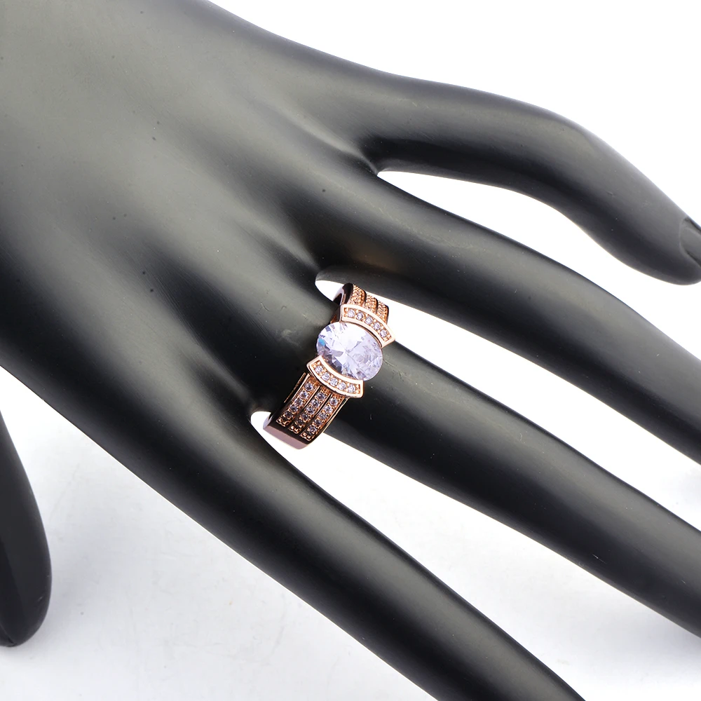 Banquet Ring Rectangle Ring Luxury Yellow Jewelry Ring For Women Size 7-9 (JewelOra )