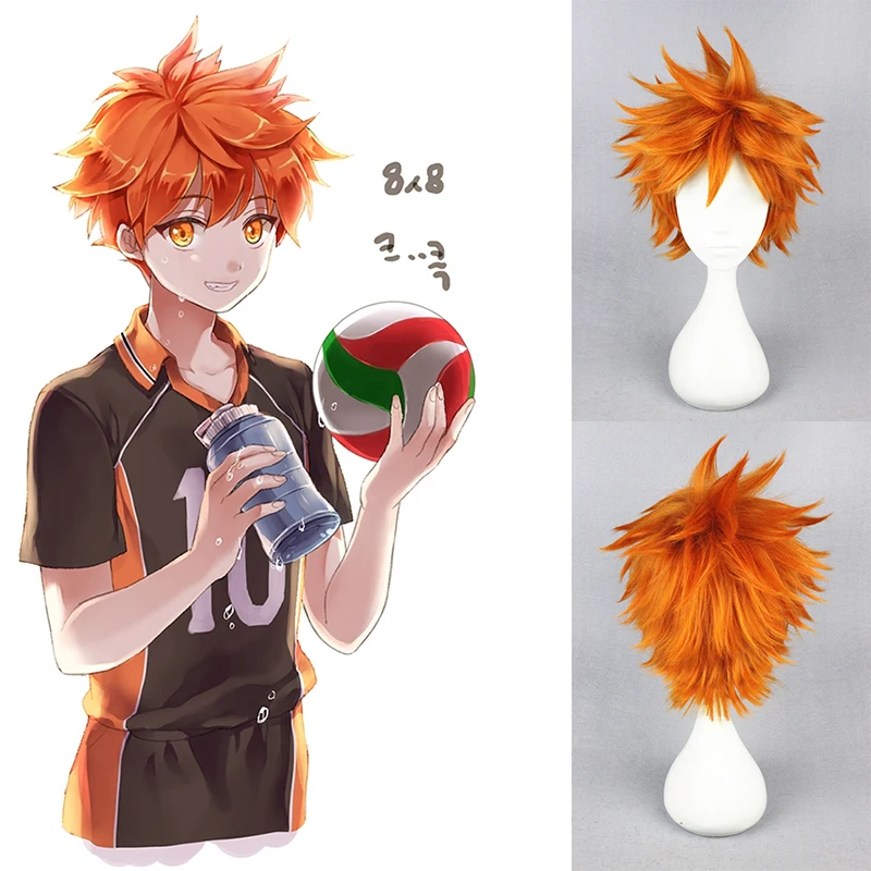 WIG ME UP – Peluca Para Mujer Y Hombre – Estilo Corto Salvaje En Naranja – Cosplay Y Uso Diario – Fibra Sintética Realista Con Gorra Ajustable Hasta 60 Cm