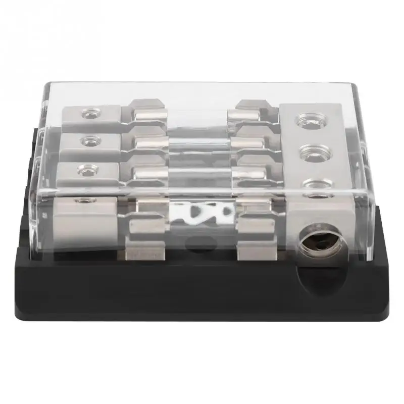 Car Stereo Audio 4 Way AGU Fuse Holder Power Distribution Block Fusebox