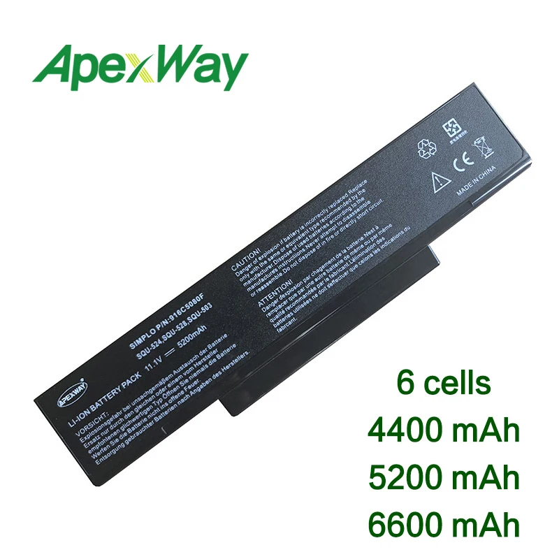Beste Apexway Laptop Batterij A32 F3 90 NIA1B1000 90 NI11B1000 Voor Asus A9 F2 F2F F2J F3 F3E F3F F3H F3J F3L F3P F3Q f3T F3U F3SA