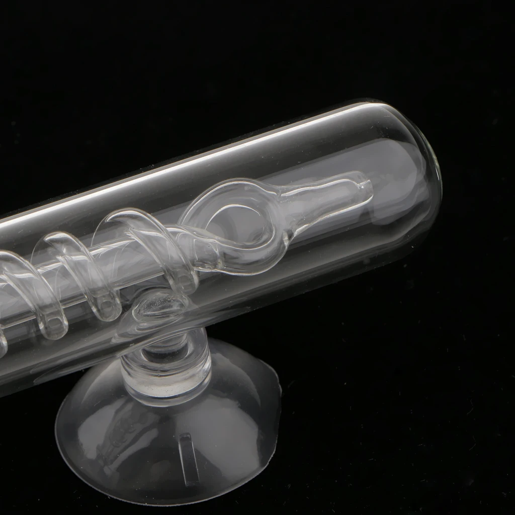 1 Piece Aquarium Tank Spiral Glass CO2 Diffuser/ Bubble Counter with 2 suction cup, Carbon Dioxide Atomizer