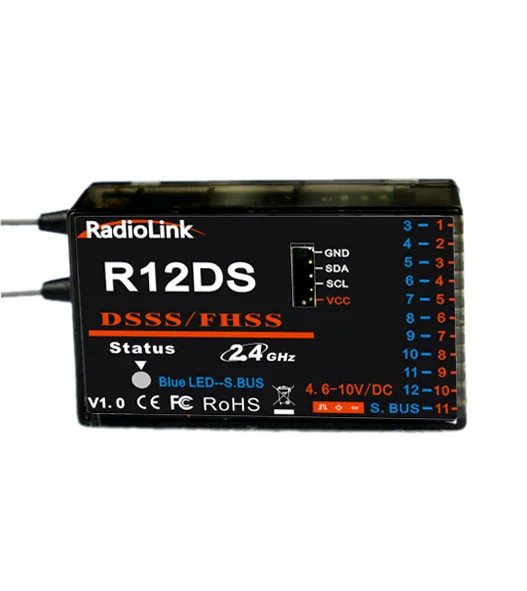 

Radiolink R12DS 10-CH 2.4GHz DSSS & FHSS Receiver