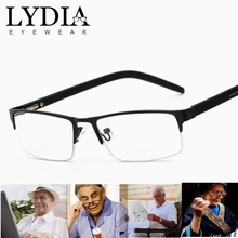 Классические дешевые прямоугольные очки для пожилых, высокое качество, оправа из нержавеющей стали, очки для чтения для мужчин и женщин L55CJ