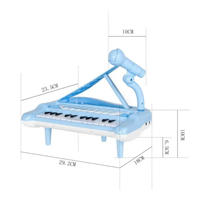 Дети мини-инструмент моделирование электронное пианино с микрофоном головоломки игрушечный инструмент развивающий, образовательный
