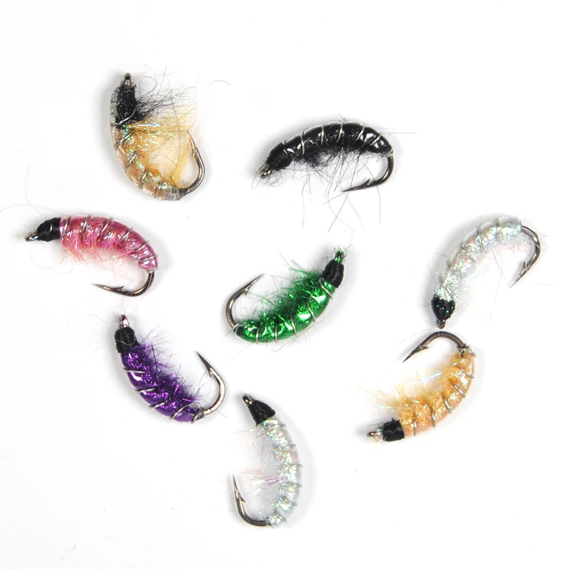 Bimoo 6 шт.#6 рыболовные крючки в виде мухи для ловли форели Scud Shrimps Scud Cezch Fly Fishing Fly Nymphs несколько цветов