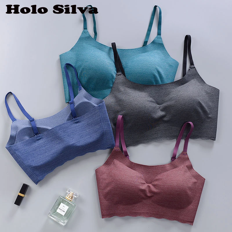 Seamless Ice Silk Bra Women Ultra Thin Sleep Bra Fashion Wire Free