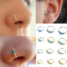 Изысканные кольца для носа, ювелирные изделия, трендовые серьги для пирсинга, 1 шт., новое покрытие, кольцо для носа, распродажа, нержавеющая сталь, мода