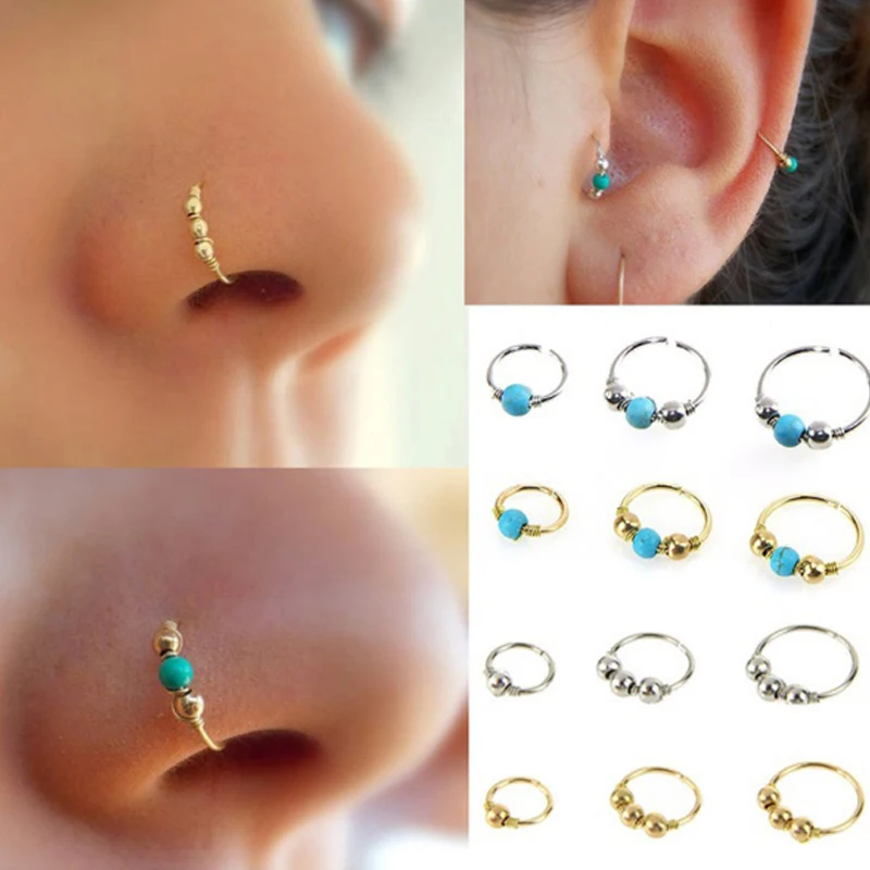 

Delicate Hoop Nose Jewelry Trendy Earring Piercing 1pcs New Plated Nose Ring Sale Stainless Steel Fashion