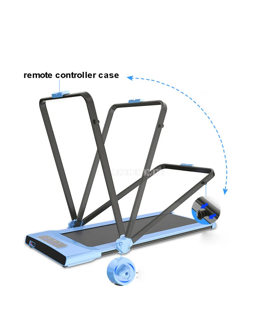 Мини-электрическая беговая дорожка для бега фитнес-беговая дорожка с дистанционным управлением 500 Вт 43 см Ширина ремня скорость/время/пробег дисплей скорость 1-6 км/ч