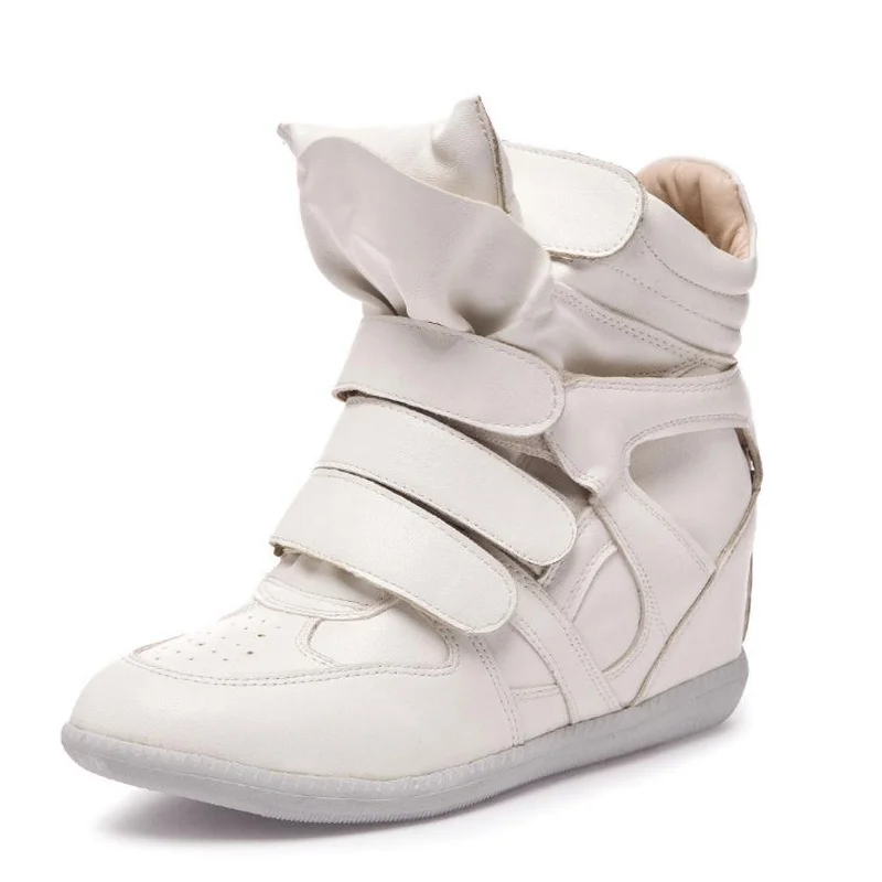 

2018 new fashion black white high to help increase the wedge shoes women's shoes