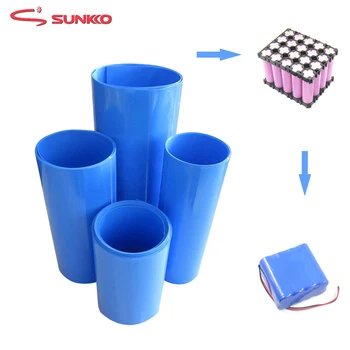 

JZL 2M heat shrink tube shrinkage PVC heat shrinkable 18650 battery Various specifications blue shrink sleeve insulation heat