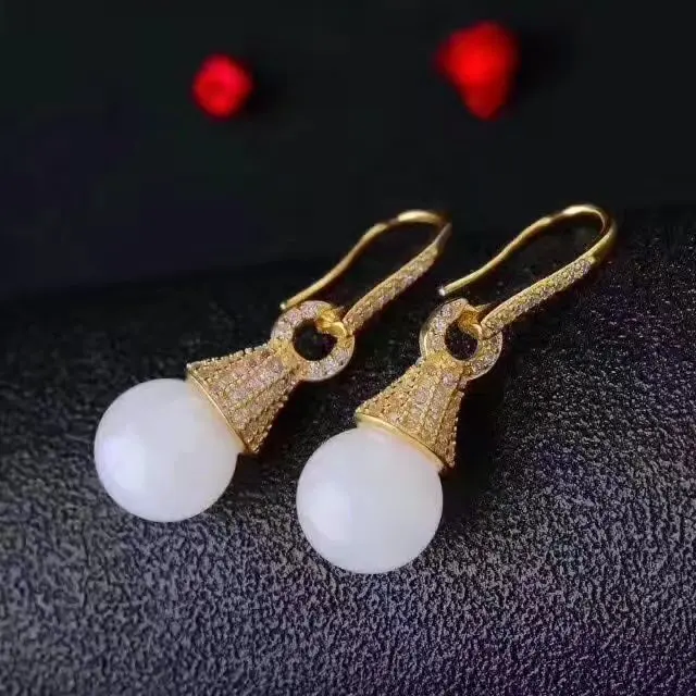 

Женские серьги-гвоздики из серебра 925 пробы с натуральной яшмой