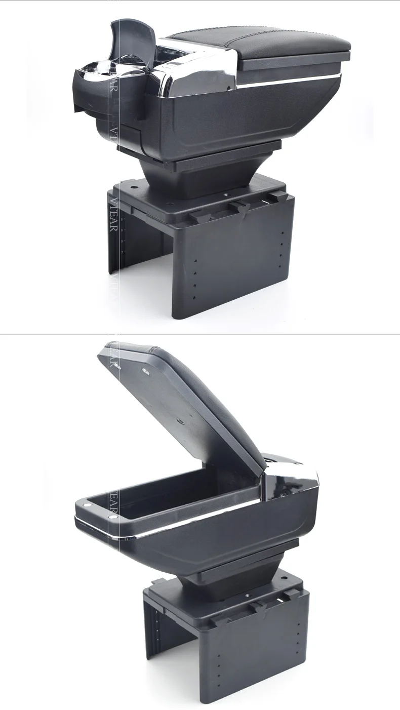 Vtear для vw Passat b5 автомобильный подлокотник, кожаный подлокотник, вращающийся ящик для хранения, аксессуары для автомобиля, украшение интерьера 1999-2005