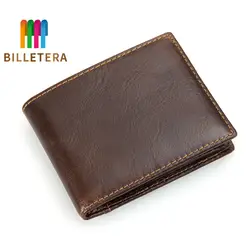 BILLETERA новые мужские кошельки из натуральной кожи короткие бумажник для человека Винтаж Для мужчин кошельки Высокое качество Для мужчин