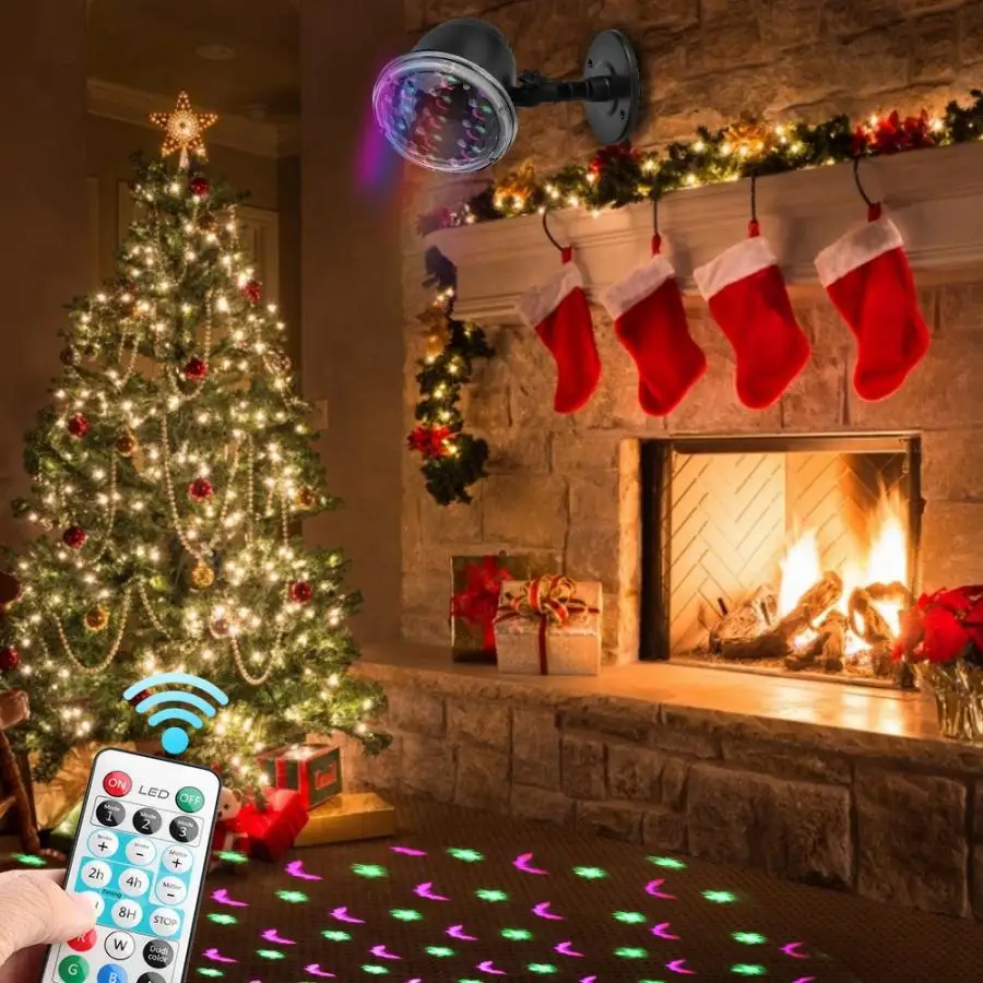 

Remote Projector Light US Plug AC100-240V Waterproof LED Projector Light Projecting Lamp for Bar Party Holiday
