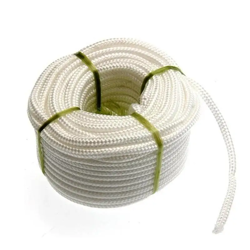 

4mm*17m Polypropylene Rope Braided Rope with Polyester Core for Outdoor Tent Clothesline Use (White)