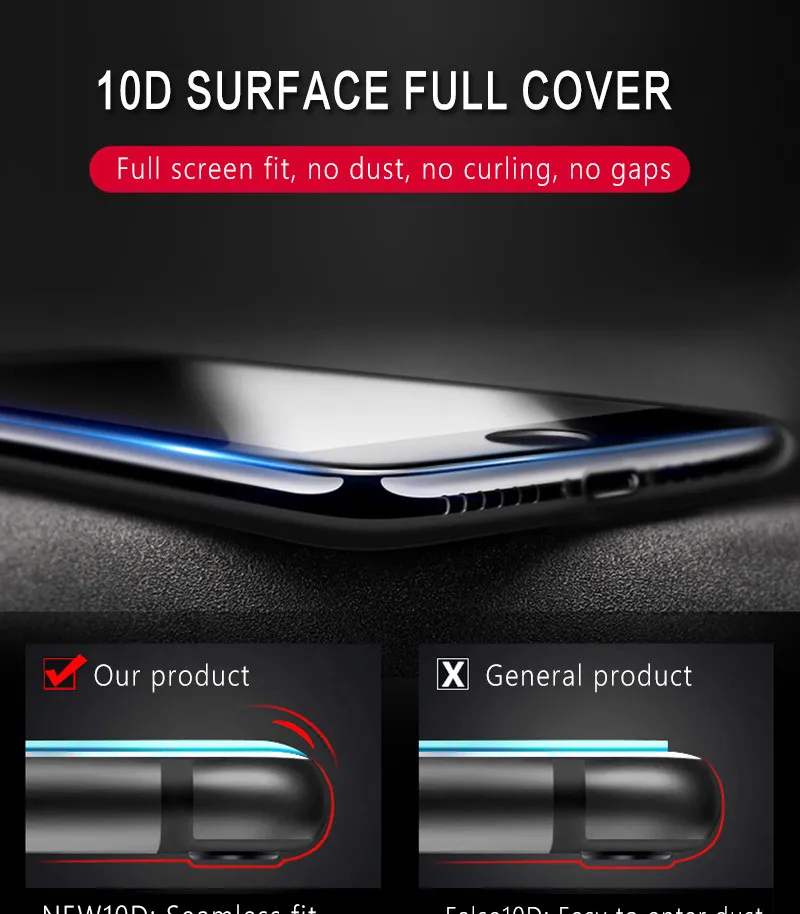 Mambaman 10D Full Cover Protection Glass on the For iPhone 7 8 Glass iPhone XR XS Max Tempered Glass For iPhone X 6 Plus Screen Protector (11)