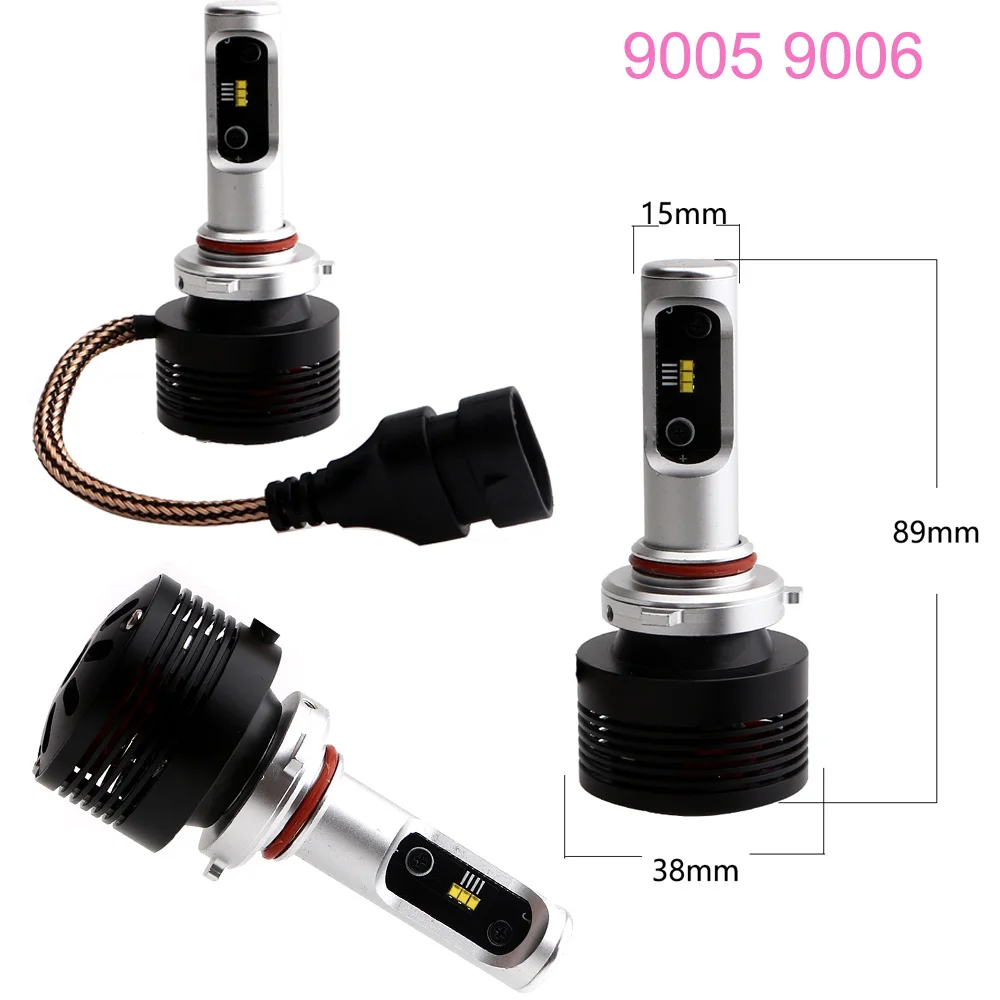 1 комплект светодиодный налобный фонарь YM E Bright для автомобиля H1 H3 H7 H8/H11 9005 9006 H4 30