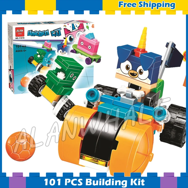 101 шт. Unikitty Prince Puppycorn Trike Единорог кошка Дино Dude трехколесный велосипед 11016 модель