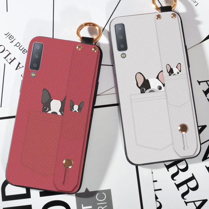 

Soft TPU Strap Phone Case For Samsung Galaxy A5 A7 A8 2017 2018 Cute Pocket Dog Back Cover For Samsung Galaxy Mega 2 / 6.3