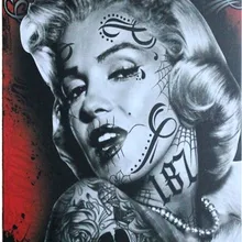 Сексуальная Татуировка Мэрилин Монро на заказ Алмазная картина Полная площадь/Круглый Мультфильм eigen foto Алмазная вышивка аксессуары eid коробка