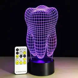 Стоматолог лаборатории креативный подарок стоматологическая клиника работа Artware ночь Красочный лампа 3D светодиодный зуб градиентная