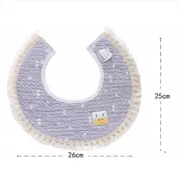 26*25 см New Baby Bib Европейский круглый нагрудник хлопок Водонепроницаемый слюны Полотенца детей небольшой свежий есть карман