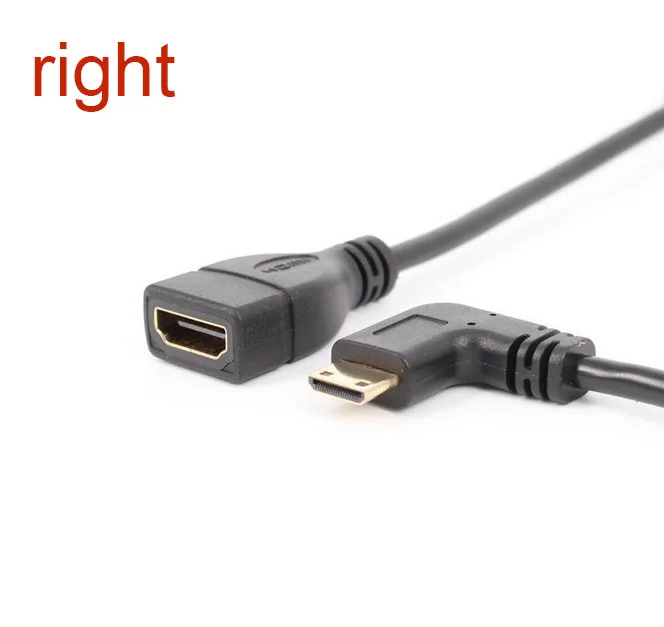 10 قطعة المزروعة 90 درجة الحق d البسيطة HDMI الذكور إلى محول HDMI الإناث كابل