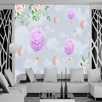 

beibehang Wallpaper wall 3 d retro wallpaper simple 3d embossed floral wallpaper tv background wallpaper for kids room Mural 3d