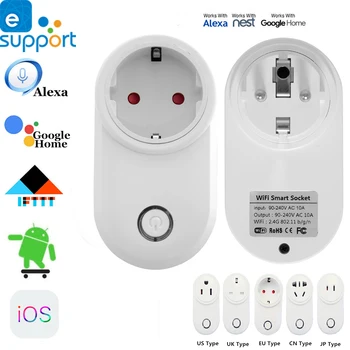 

Timethinker Ewelink WiFi Smart Socket UK US EU Plug Outlet APP Voice Remote Control work with Alexa Echo Google Home IFTTT