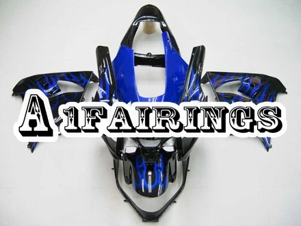 Полный рамы кузова для Kawasaki ZX-9R 2002 2003 ABS Пластик охватывает мотоцикл ZX9R 02 03 капоты цвет: черный, Синий Пламя кузов панелей