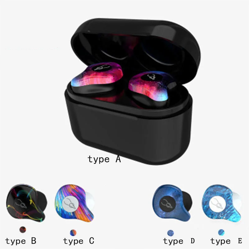 

Mini Wireless Bluetooth 5.0 Earbuds Earphone Colorful Invisible Sport Headset With Charging Box HD HIFI Music Bluetooth Earbuds