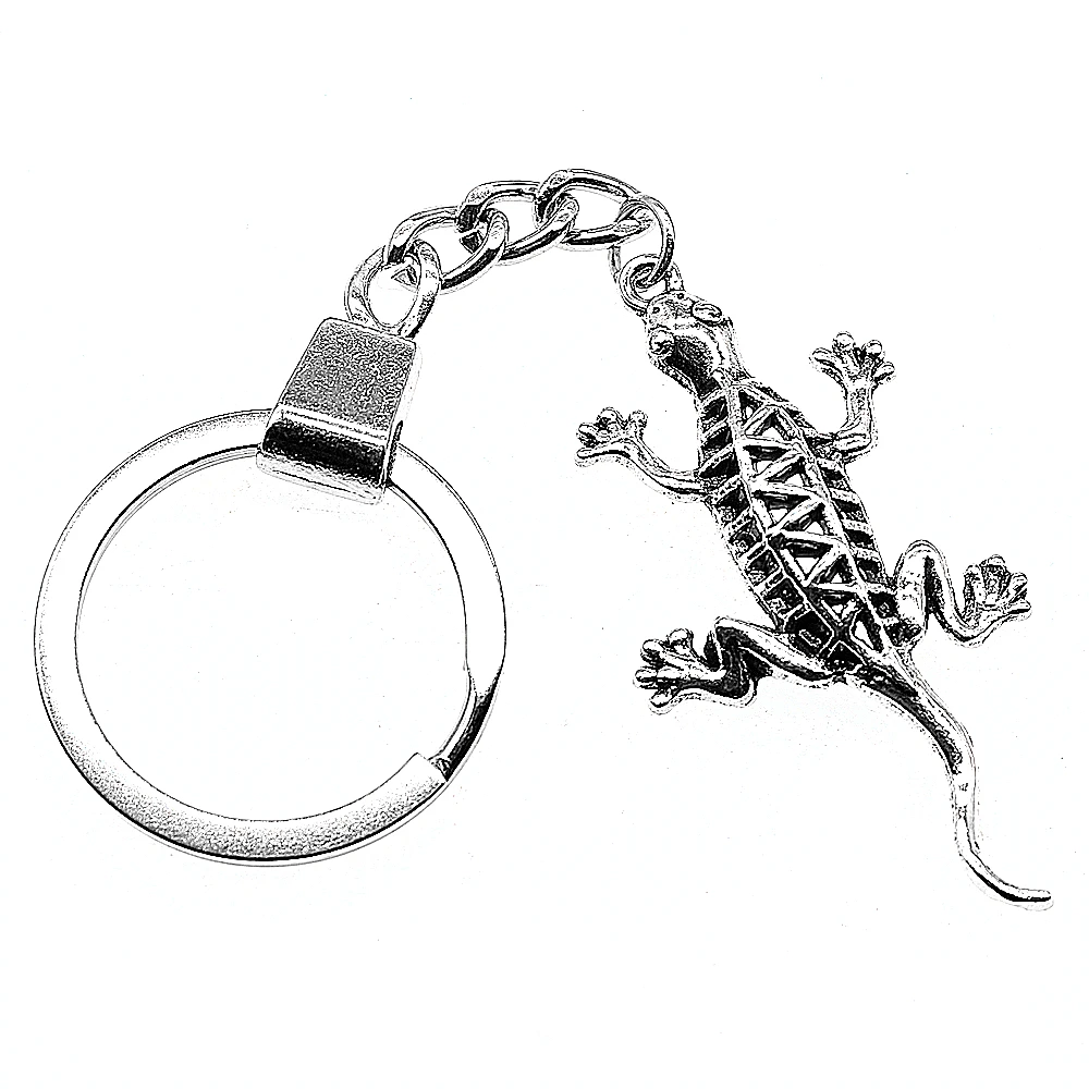 

Gecko Lizard Keyring Gecko Lizard Keychain 50x26mm Antique Silver Gecko Lizard Key Chain Souvenir Gifts For Men
