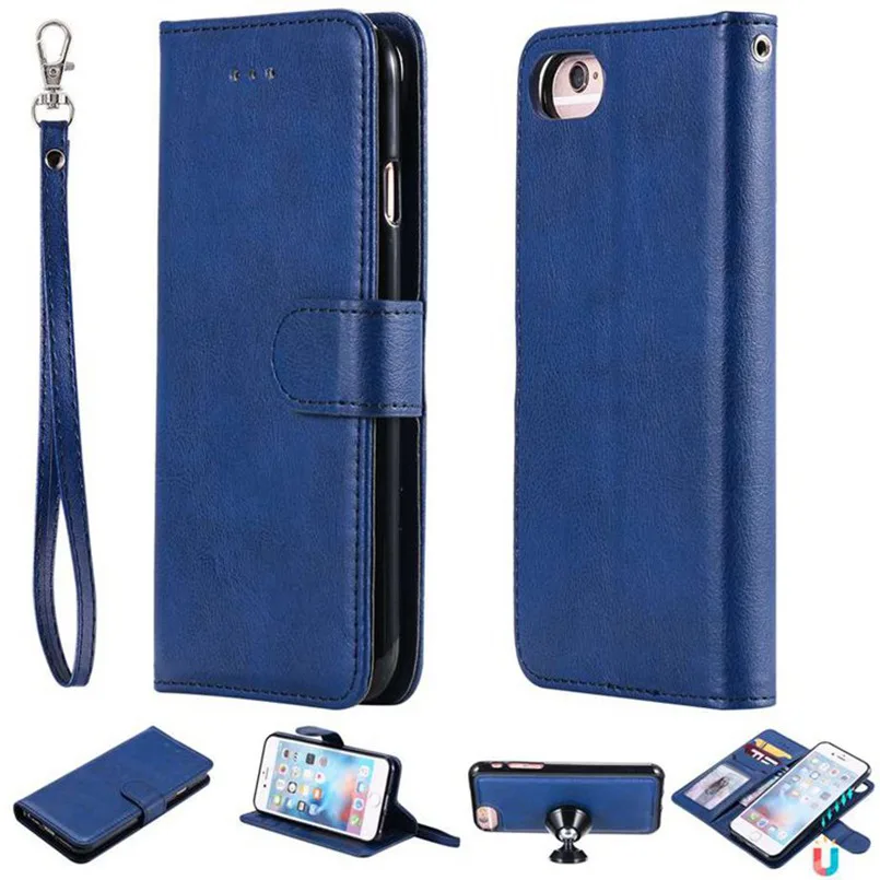 

Flip Wallet Leather Case Detachable Magnetic 2 in 1 Phone Case For iphone XR X XS MAX 5 5S se 6 6S 7 8 plus