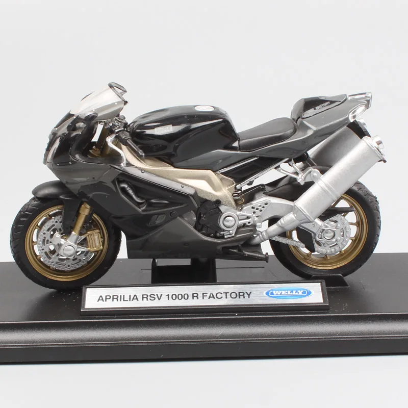 Children's 1:18 scale Welly APRILIA RSV 1000 Factory sport Racing bike motorcycle Diecast vehicle model miniatures moto cars Toy