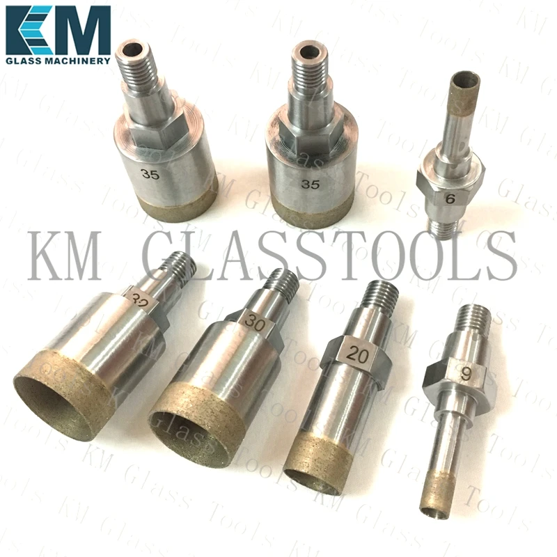 

Six corners handle Diameter 3mm~50mm,Sintered Diamond core drill bit,Belgium thread Mount-YG 1/4''.Glass drilling machine.