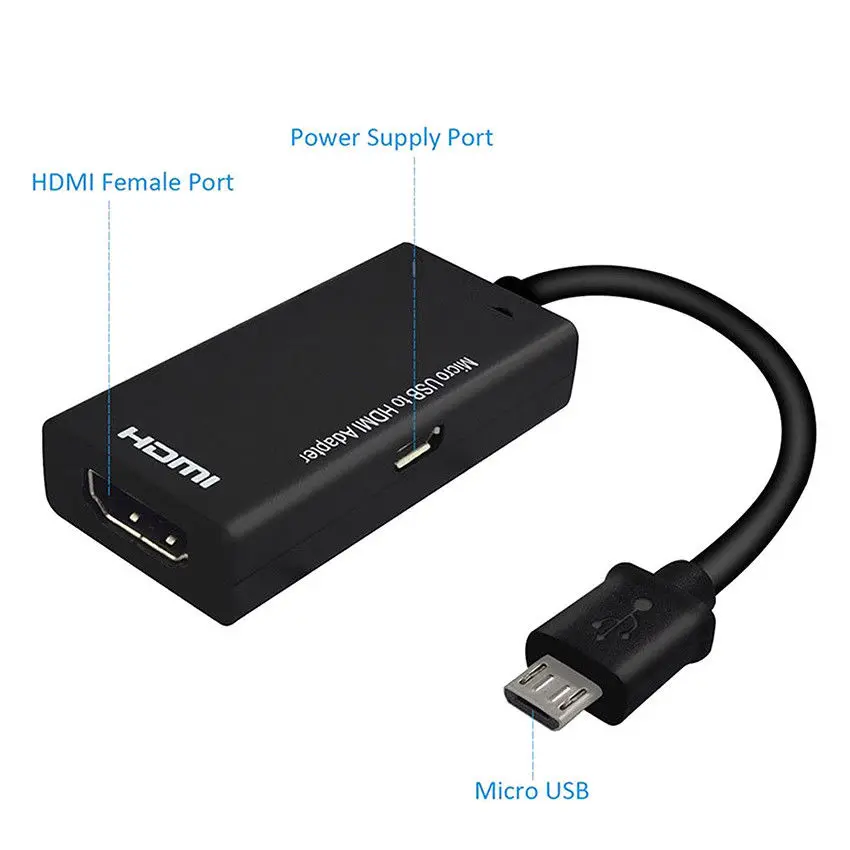 Tonbux Универсальный Mhl Стандартный Micro Usb к Hdmi кабель 1080P HD ТВ адаптер мужчина к женскому HDMI кабель для ПК ноутбук Android телефоны