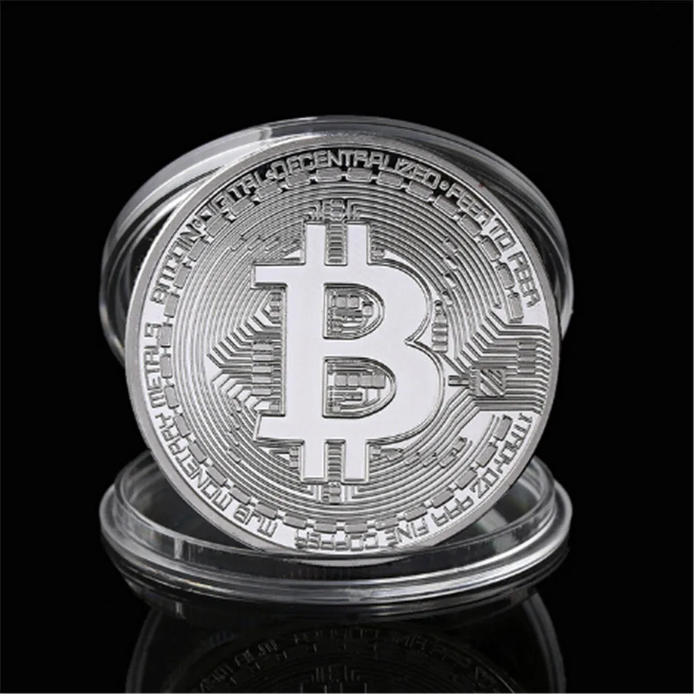 Биткоин с золотым/серебряным покрытием Коллекционная монета пиратские