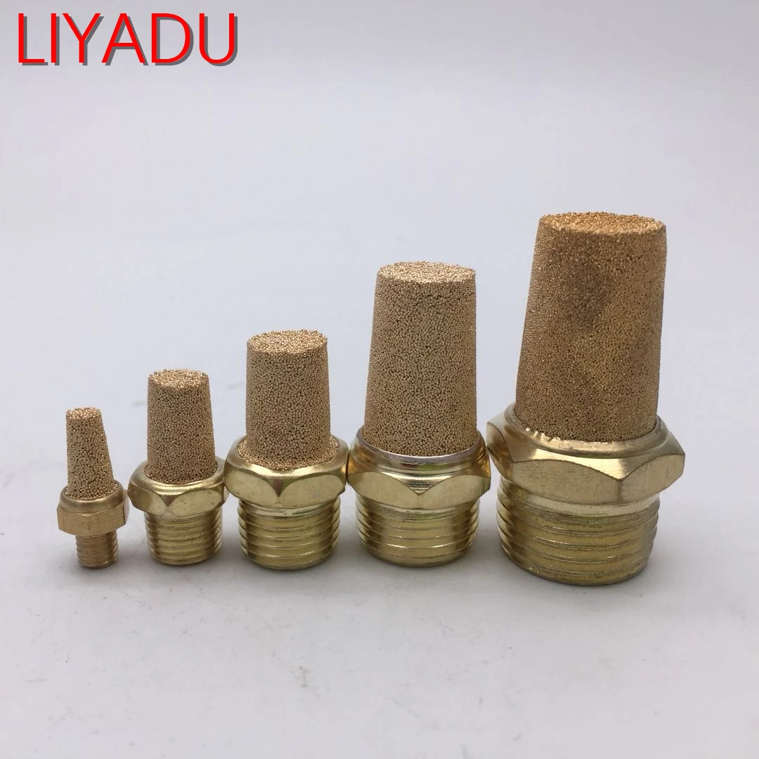 

1PCS BSL-M5 BSL-01 BSL-02 BSL-03 BSL-04 M5 1/8" 1/4" 3/8" 1/2" Pneumatic electromagnetic valve muffler all copper fittings