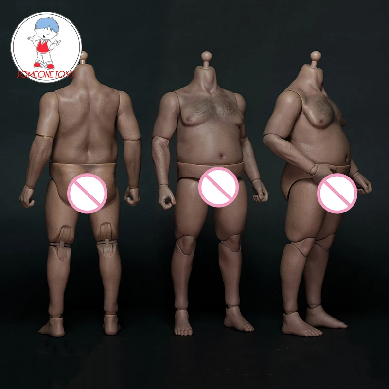 

Wordbox 1/6 AT018 Fat Man Male Body Figure Military Durable Plump Male Nude Body Figures