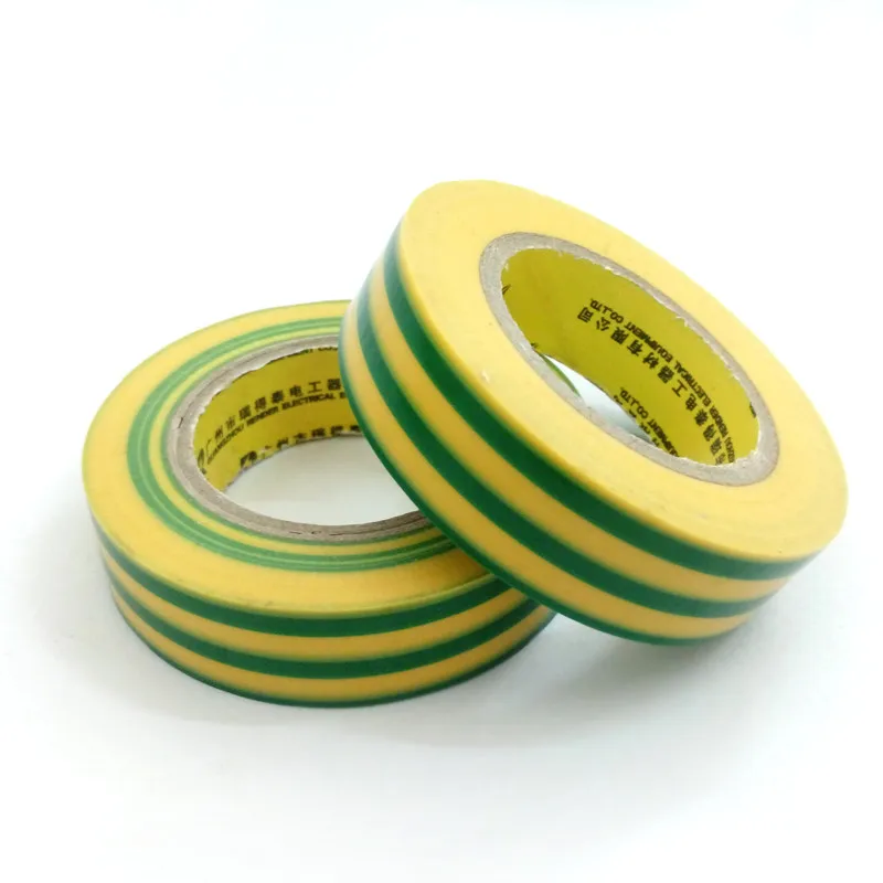 green waterproof plastic tape 20M * 17mm ground wire Two color marking tape pvc ...