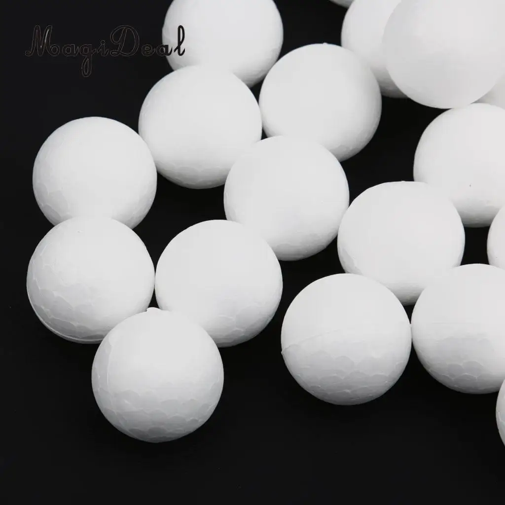 200pcs 20mm 25mm  Modelling Craft Polystyrene Styrofoam Foam Balls Solid White Craft Ball For DIY Wedding Party Decor Ornaments