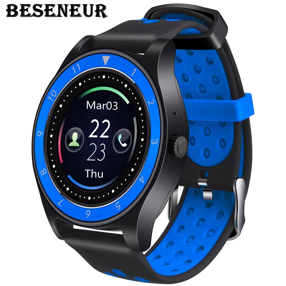 Beseneur Bluetooth Смарт часы R10 Поддержка сим карты Камера с шагомером для телефона Android PK