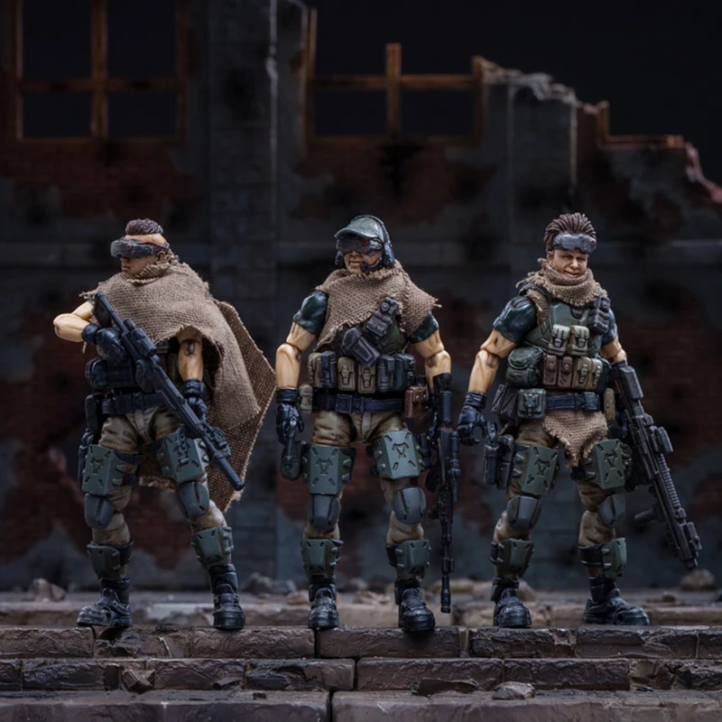 Экшн фигурка JOYTOY 1/18 солдаты (3 шт./лот) сборная Российской Федерации Кавказа аниме