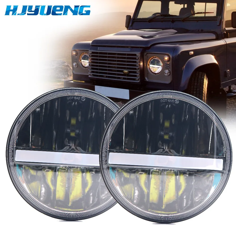7 дюймов для Jeep wrangler JK LJ TJ CJ светодиодный налобный фонарь Land Rover Defender Замена фары