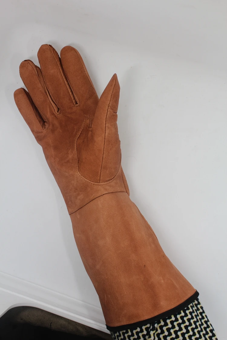 Free shipping hot selling reinforced palm length 40cm genuine leather gloves safety work protect wear resistant insulated gloves Free shipping hot selling reinforced palm length 40cm genuine leather gloves safety work protect wear resistant insulated gloves